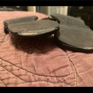 Tory Burch black patent sandals